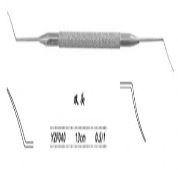 金鐘虹膜拉鉤YZF040 13cm 雙頭 0.5/1